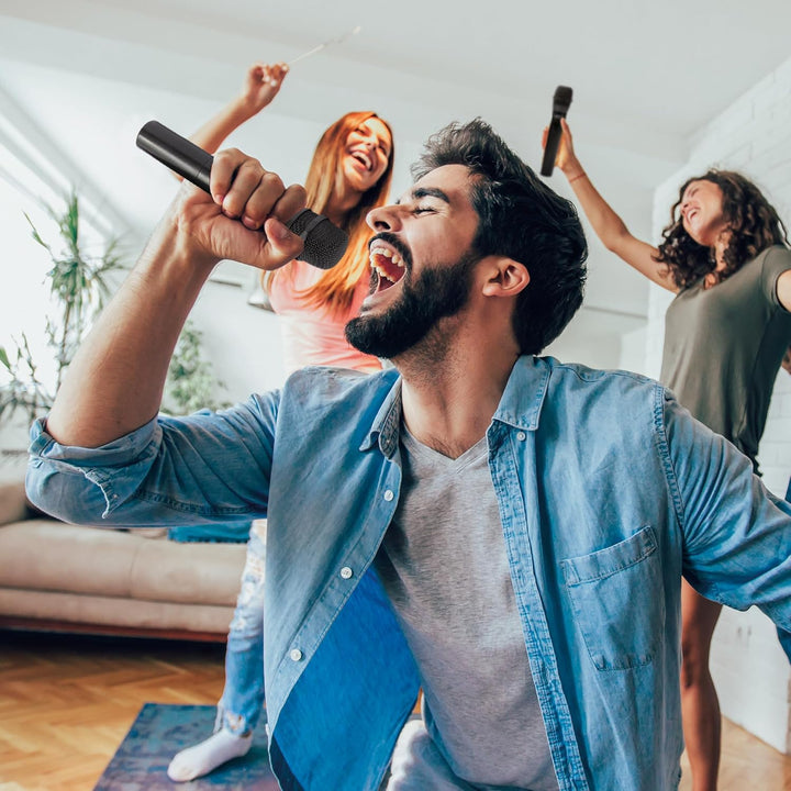 Canta Tu Karaoke - Silbernes Mikrofon, EIN kabelloses Mikrofon, Mikrofon mit Bluetooth, geeignet für