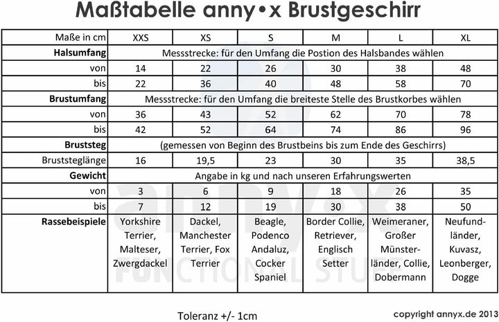 anny-x Hunde Brustgeschirr Fun (L, oliv / orange)