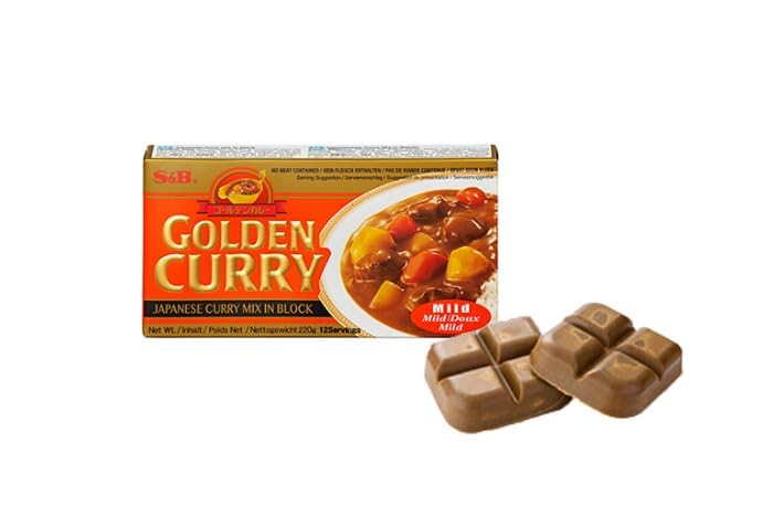 3x220g S&B GOLDEN CURRY ORANGE - Japanese Curry Mix - vegetarian no meat contained - Geschmack: Mild