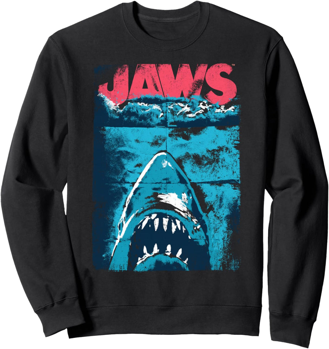 Jaws Distressed Folded Poster Logo Sweatshirt