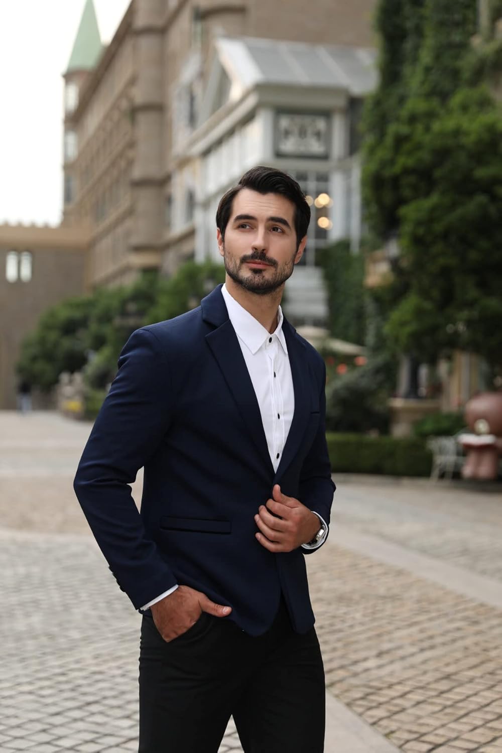 Allthemen Herren Sakko Sportlich Slim Fit Blazer Männer Modern Freizeit Jackett Business Anzugjacke