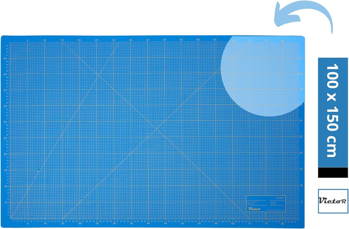 Schneidematte Blau 100x150cm 3-lagig Schneidematte XXL selbstheilend - Bastelunterlage - Schneideunt