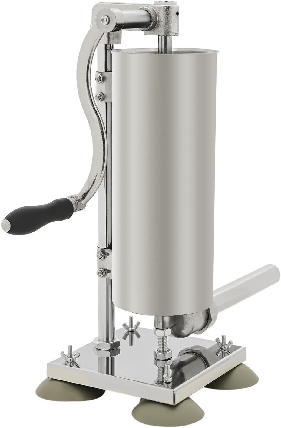 Edelstahl Wurstfüller manuell, 3L/6 Pfund Wurstfüllmaschine mit Zylinder abnehmbar, Wurstpresse Hand
