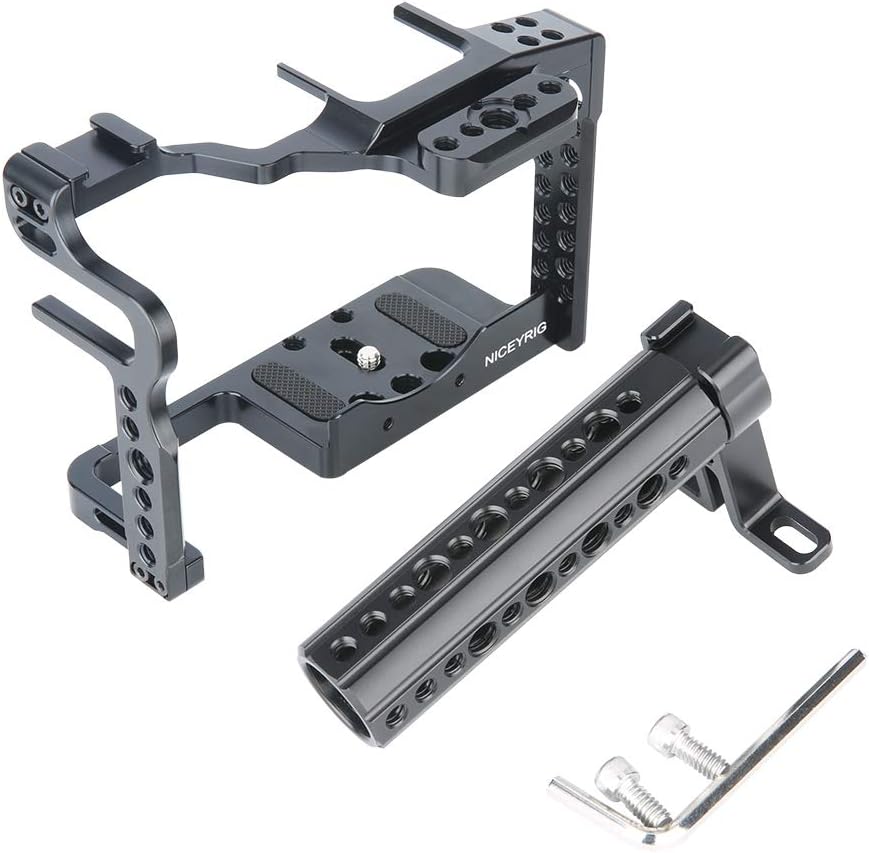 [Update Version] NICERYIG GH5s GH5 Kamera Käfig Kit mit Kamera Käse Top Griff Cold Shoe Mount NATO S