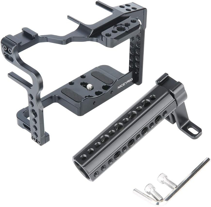 [Update Version] NICERYIG GH5s GH5 Kamera Käfig Kit mit Kamera Käse Top Griff Cold Shoe Mount NATO S