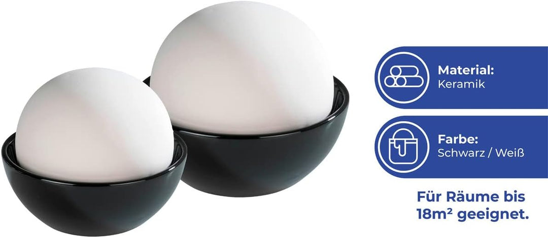 Maximex Luftbefeuchter Rondo 2er Set, dekorativ und dezent, zur Befeuchtung trockener Räume, Wohlbef