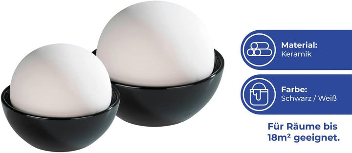 Maximex Luftbefeuchter Rondo 2er Set, dekorativ und dezent, zur Befeuchtung trockener Räume, Wohlbef