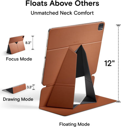 MOFT Tablet Ständer für den Schreibtisch, Leder Folio Verstellbarer iPad Ständer Magnetische Hülle m