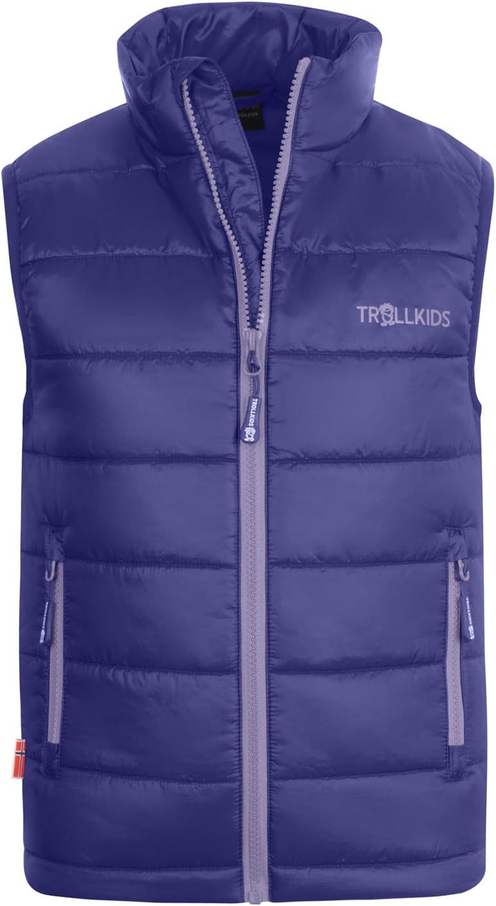 Trollkids Kinder wasserdichte gefütterte Polyfiber-Jacke Trondheim 176 Dunkellila/Lavender, 176 Dunk