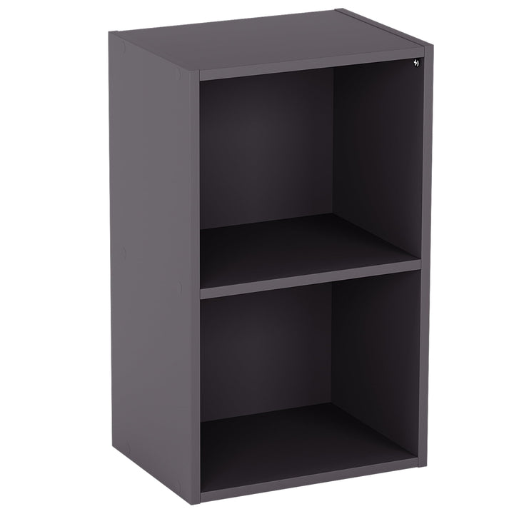 Vida Designs Oxford Bücherregal mit 2 Etagen, Grau aus Holz 2 Etagen Grau, 2 Etagen Grau