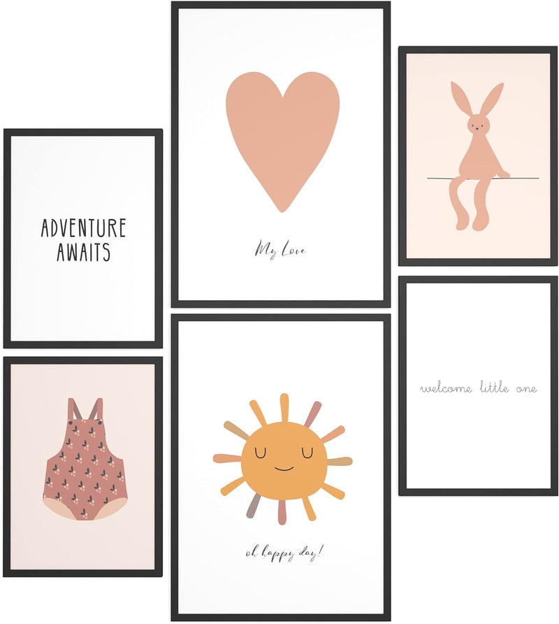 Papierschmiede® Bilder Kinderzimmer Kids Mood Poster Set Welcome Baby, Kinderzimmer Bilder Babyzimme