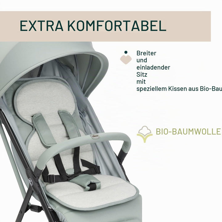 Chicco Kinderwagen Taormina, Ab Geburt bis 22 Kg, Praktisch und leicht, Zusammenklappbarer Buggy, Ki