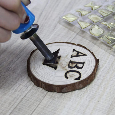 FrogBro 26 Stück Holzverbrennung Pyrograph Lötspitze Stempel, 26 Gross Buchstaben Holz Brandmalerei