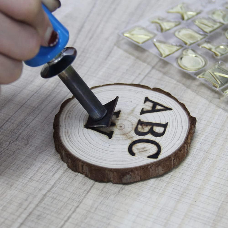 FrogBro 26 Stück Holzverbrennung Pyrograph Lötspitze Stempel, 26 Gross Buchstaben Holz Brandmalerei