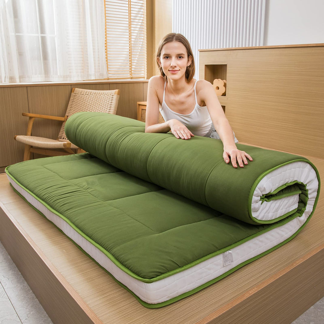 MAXYOYO Futon Matratze, Gepolsterte Japanische Bodenmatratze Gesteppte Bett Matratzenauflage, Extra