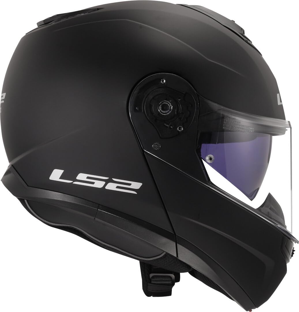 LS2, klapphelme moto STROBE II matt black, XS Matt-schwarz XS, Matt-schwarz XS