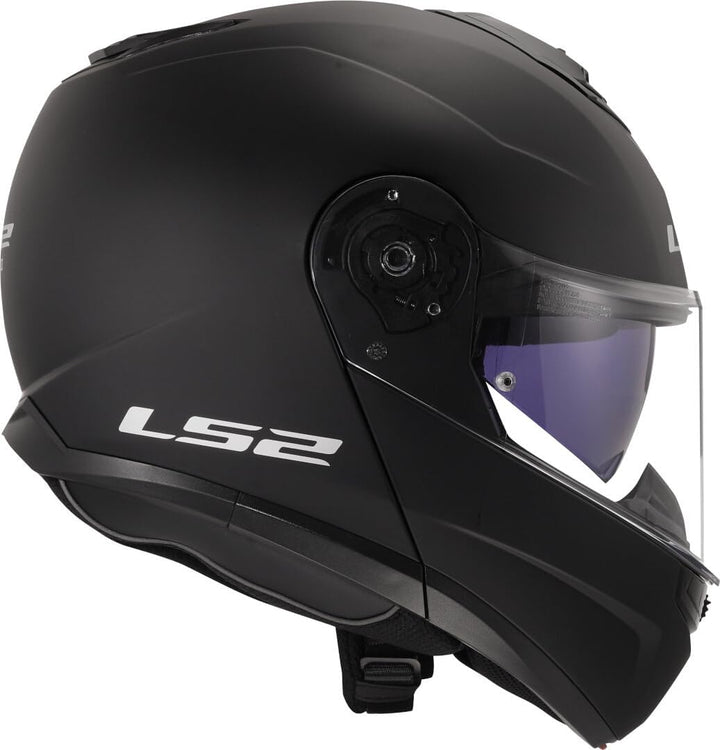 LS2, klapphelme moto STROBE II matt black, XS Matt-schwarz XS, Matt-schwarz XS