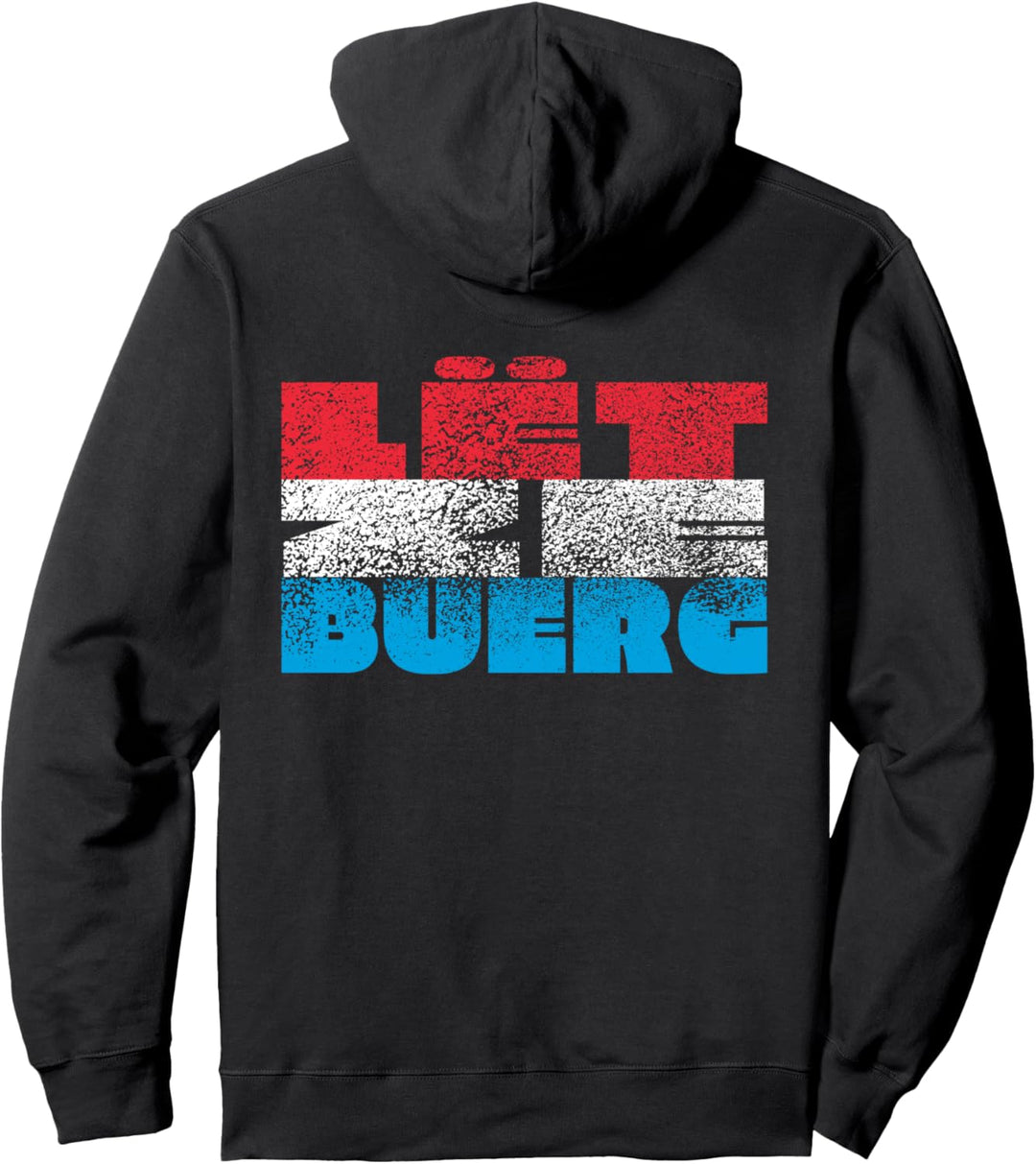 Luxemburg Flagge Benelux Europa Reise Urlaub Letzebuerg Pullover Hoodie