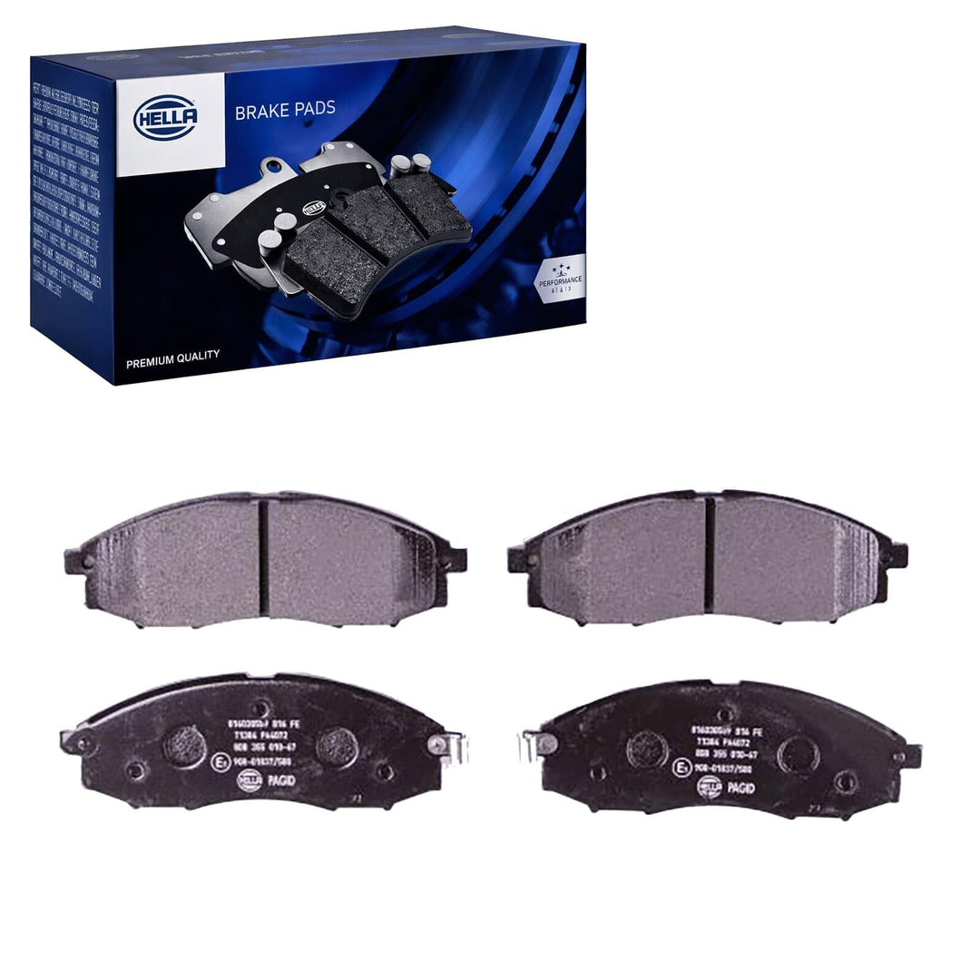 HELLA PAGID 8DB 355 010-671 Bremsbelagsatz - T1384 - Dicke/Stärke: 17mm - Bremssystem: Akebono - mit