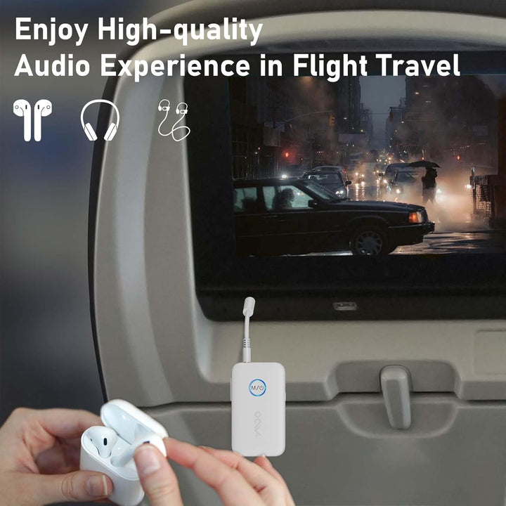 YMOO Bluetooth Adapter 5,3 für TV an Zwei Bluetooth Kopfhörer,3,5 mm Klinke AUX Audio 2 in 1 Bluetoo