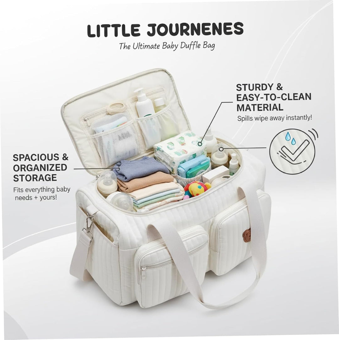 Baby-Wickeltaschen mit Wickelstation, Mama-Baby-Reisetasche – gesteppte Wickeltasche mit grossem Fas