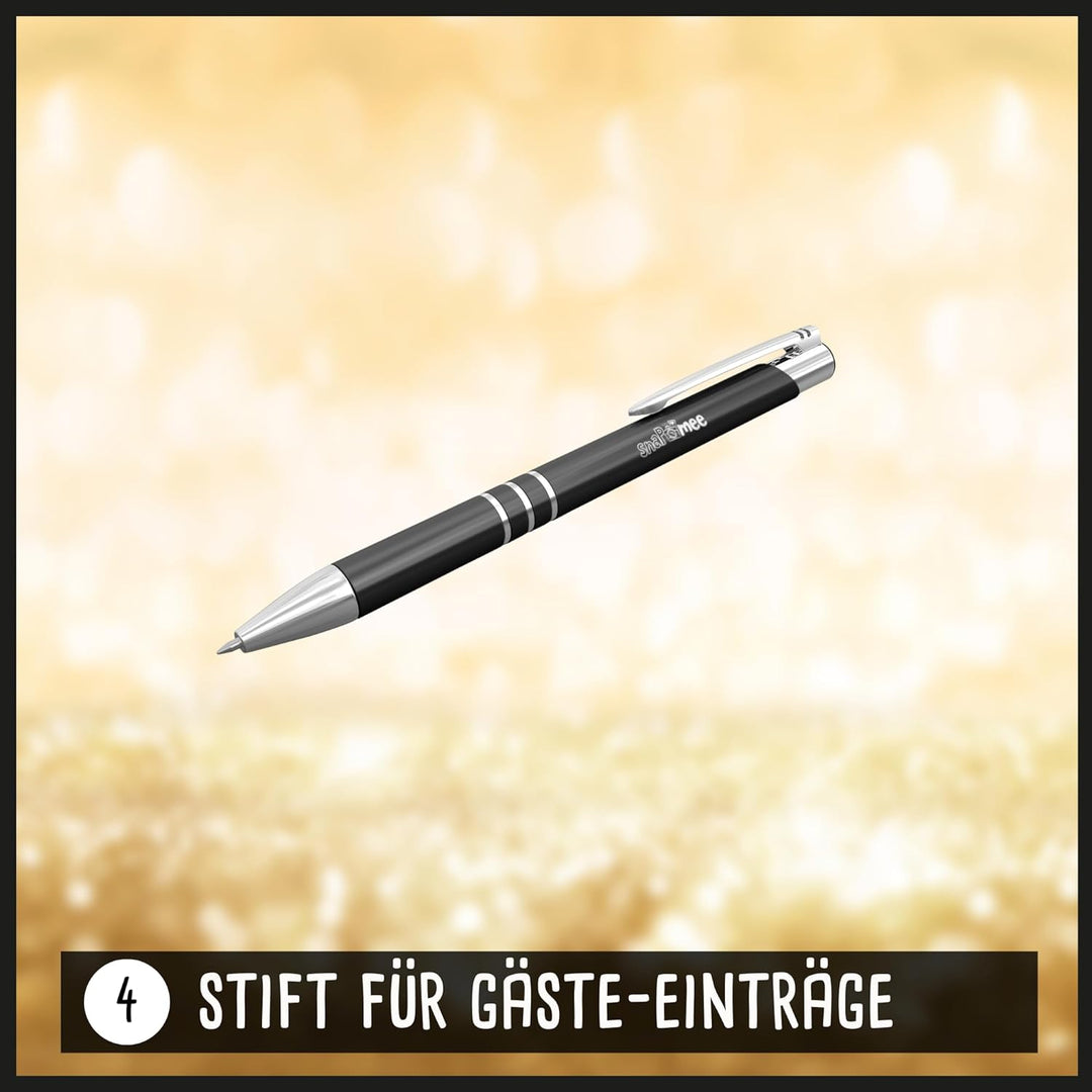 Fotospiel Set 18 Geburtstag by snaPmee - Fotoaufgaben, Hardcover-Gästebuch (21x21cm), Stift, Sticker