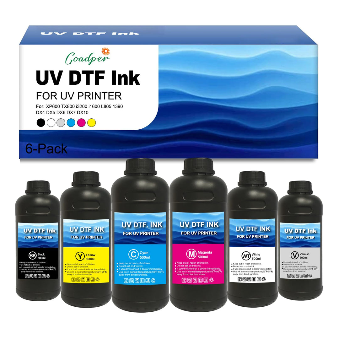 UV DTF Tinte 500ML für UV DTF A B Films kompatibel für XP600 TX800 i3200 i1600 L805 1390 DX4 DX5 DX6