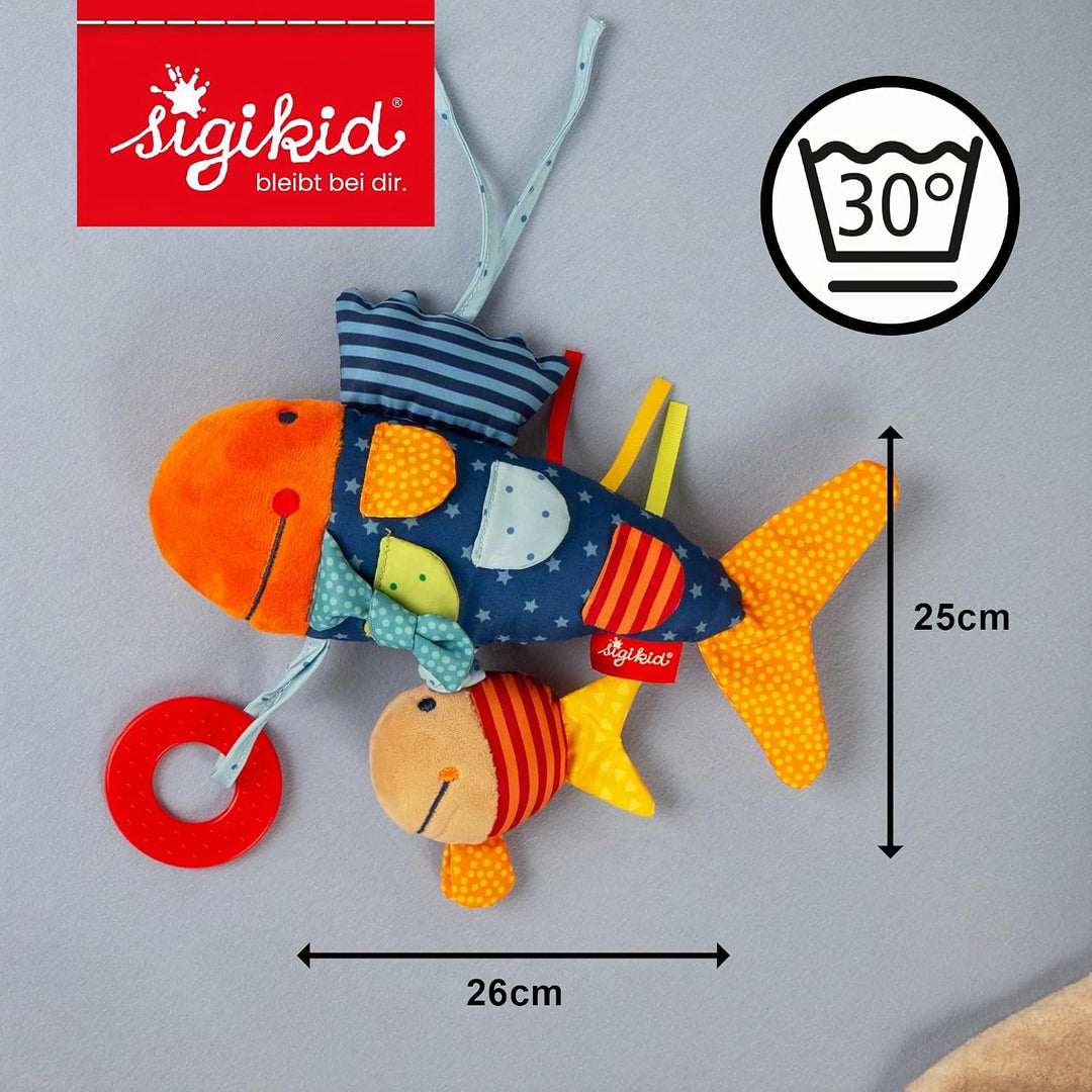SIGIKID 40104 Aktiv-Fisch Baby Activity PlayQ Mädchen und Jungen Babyspielzeug empfohlen ab 3 Monate