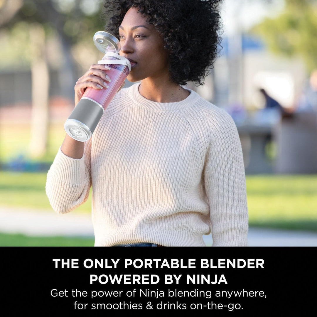 Ninja Blast BC151UKWH Tragbarer Mixer, 530 ml, auslaufsicherer Deckel und Trinkauslauf, leistungssta