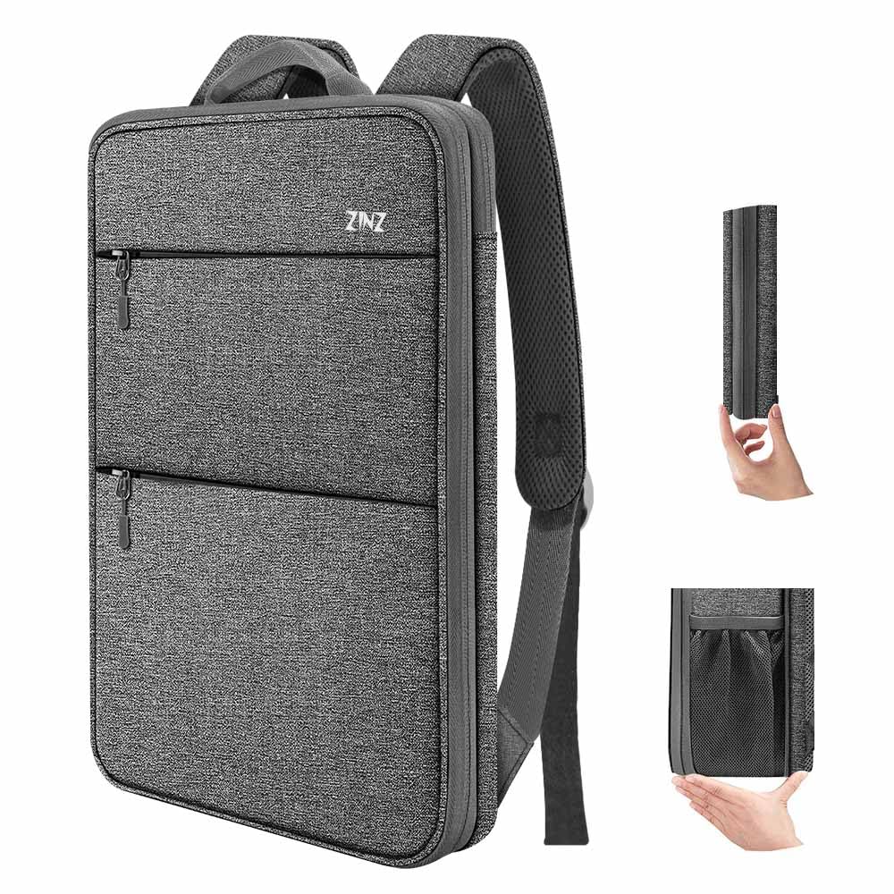 ZINZ 13 14 15 16 Zoll Schlank und Erweiterbar Laptop Rucksack Wasserdicht Notebook Tasche für Männer