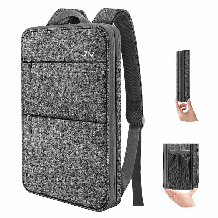 ZINZ 13 14 15 16 Zoll Schlank und Erweiterbar Laptop Rucksack Wasserdicht Notebook Tasche für Männer