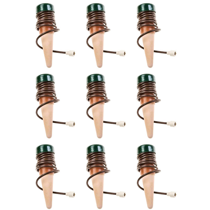 Blumat 12500 Bewässerung für Pflanzen, Pflanzenbewässerung Wasserspender, Terracotta/grün (9 Stück)