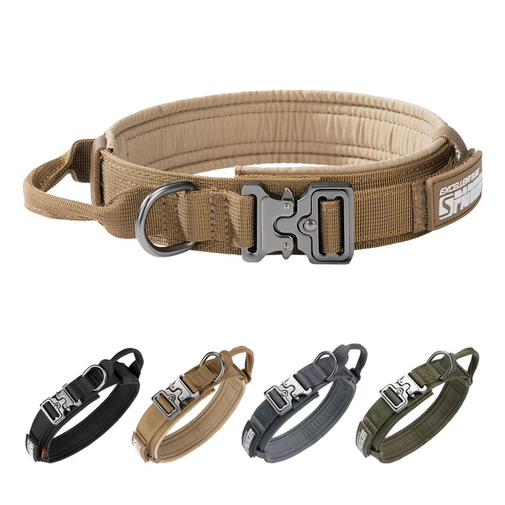 EXCELLENT ELITE SPANKER Taktisches Hundehalsband Militär-Hundehalsband K9 Mit Griff Halsband Trainin