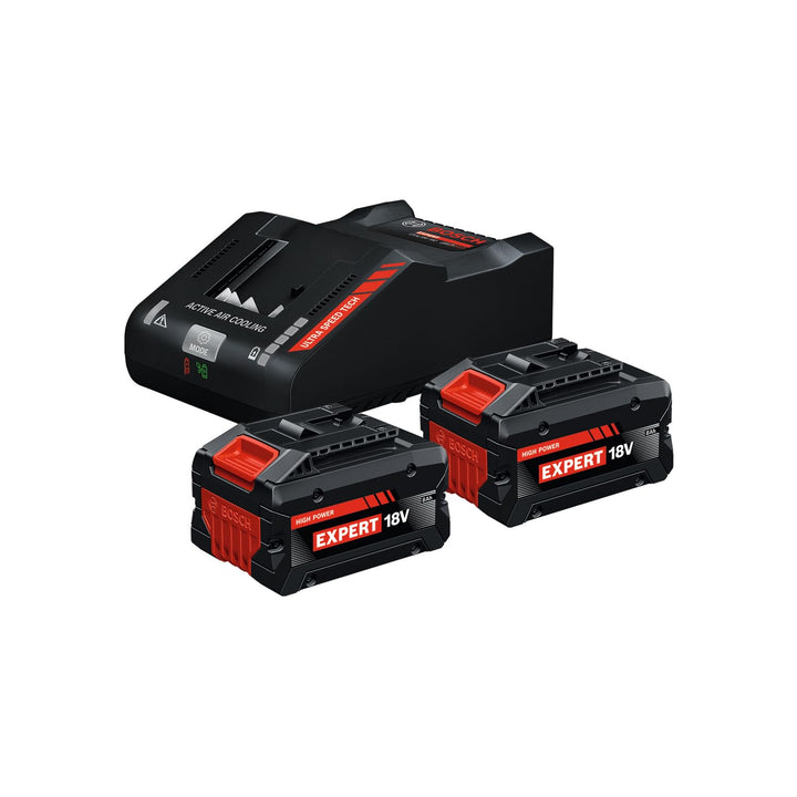 Bosch EXPERT 18V System Hochleistungs-Starter-Set: EXBA18V-80 + 1x ultraschnelles Ladegerät EXAL18V-