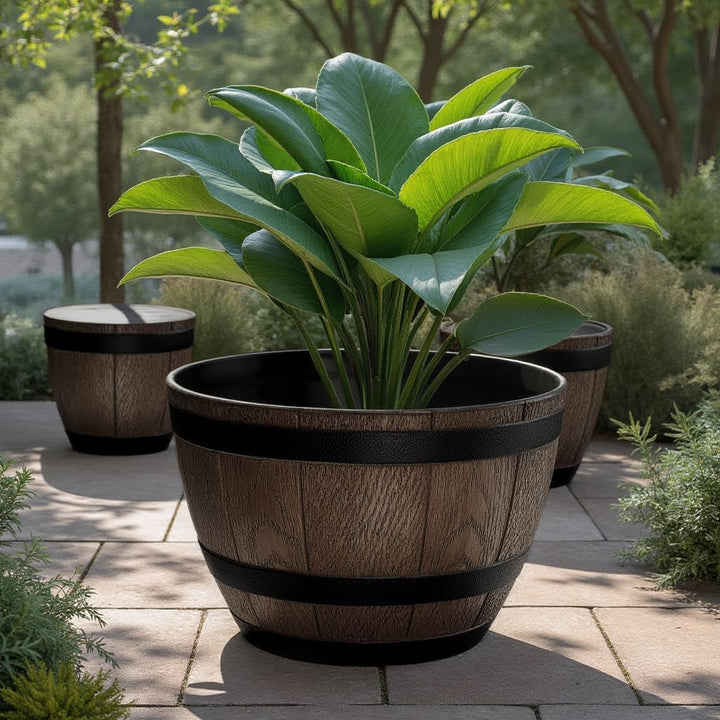 KADAX Blumentopf, Blumenkübel aus Kunststoff, runder Pflanzkübel, Innen- und Aussenbereich, Übertopf