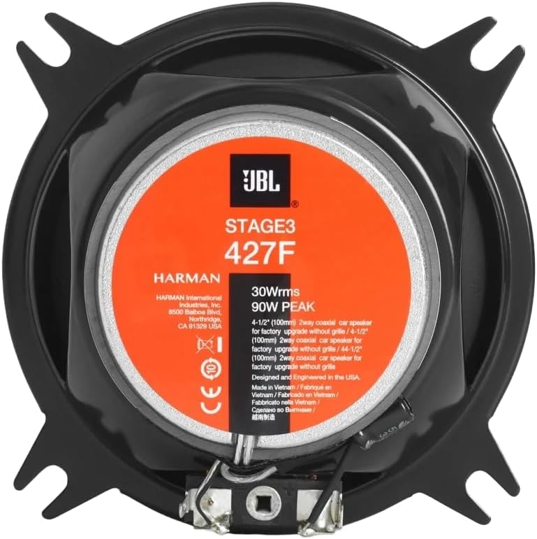 JBL Stage3 427F 2-Wege Auto Lautsprecher Set von Harman Kardon - 150 Watt Autolautsprecher - 2 stück