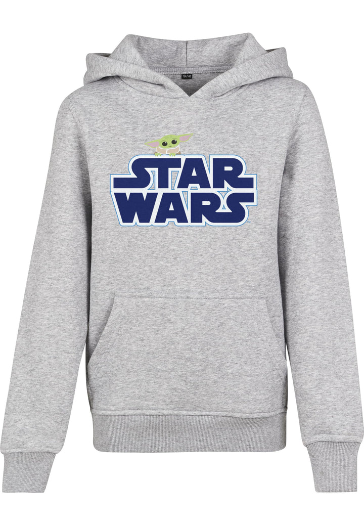Mister Tee Kinder Kids Star Wars Blue Logo Hoody 134/140 Heather Grey