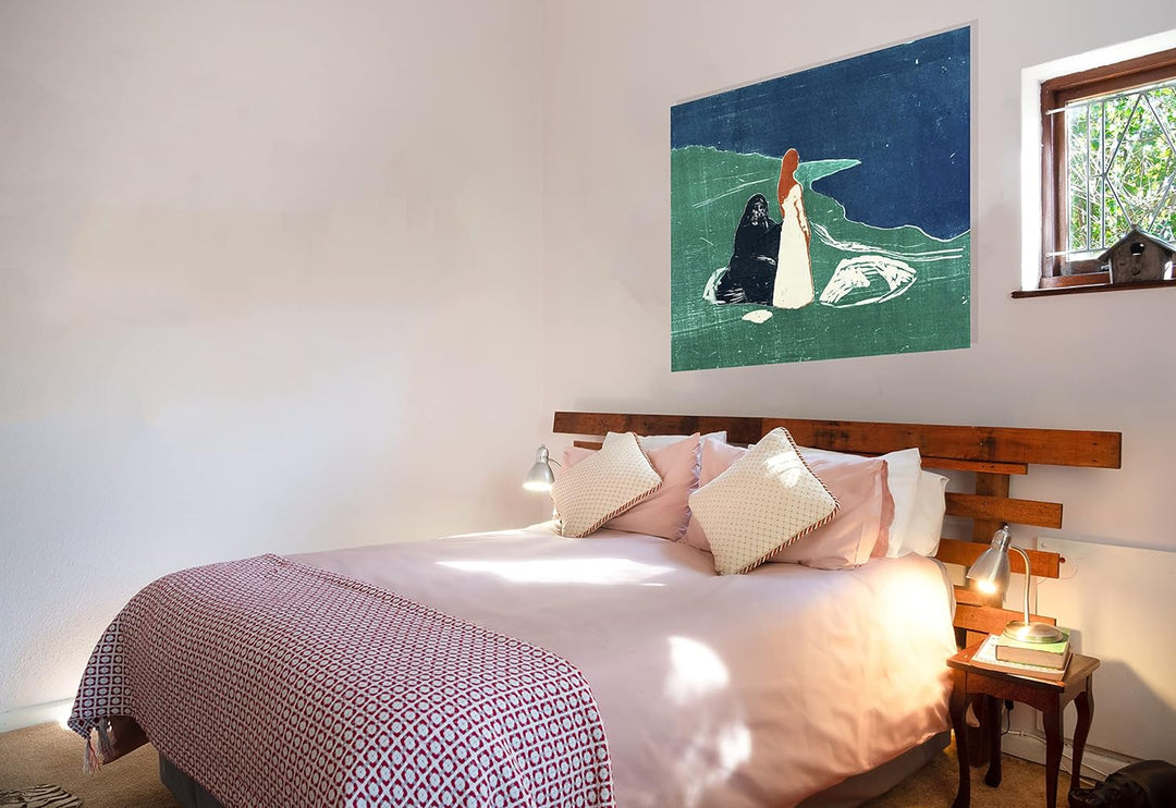 Edvard Munch Leinwandbilder, gerahmt, Wandkunst, Wohnzimmer, Schlafzimmer, Büro, 76 x 76 cm 76cm x 7
