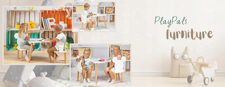 Kindertisch 50 x 50 x 47 cm – Quadratischer Holztisch für Kinderzimmer | MDF Spiel- &amp; Lerntisch Chil