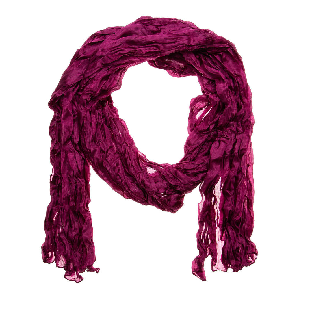 Tinitex Knitterschal Halstuch Schal XXL violett lila purple Seide 180x90cm