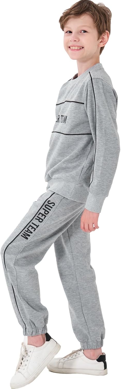 NATUST Kinder Trainingsanzug Jungen Mädchen Sportanzug 120 Grau, 120 Grau
