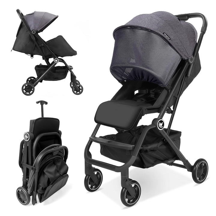 Leichter Kinderwagen, Kompakter Einhand-Buggy Zum Einfachen Zusammenklappen mit Verstellbarer Rücken