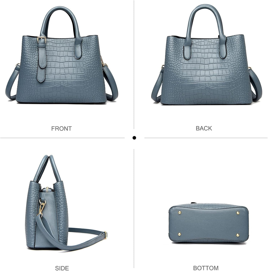 NICOLE & DORIS Damen Handtaschen Elegant Henkeltasche Tote Shopper Schultertasche Krokodil Designs U
