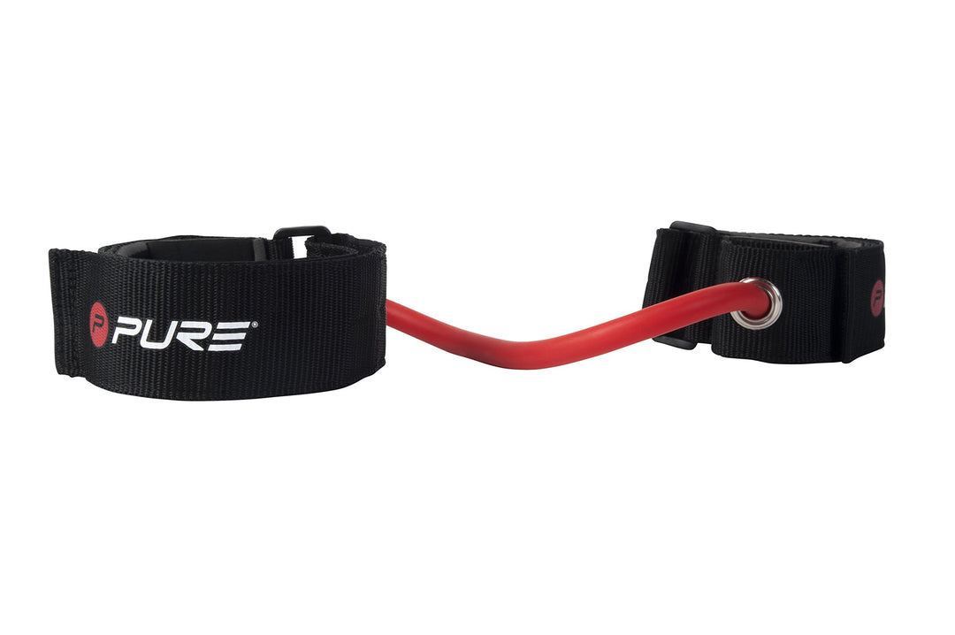 Pure2Improve Lateraltrainer, 41cm Lange Flexible Gummischnur, Schwarz/Rot, 20.5cmx15cmx8cm, Pure2Imp