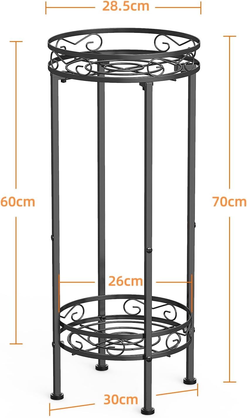 Bomclap Metall Pflanzenständer, 70 x 30 cm Blumenständer Pflanzenständer für den Innenbereich, 2-stu