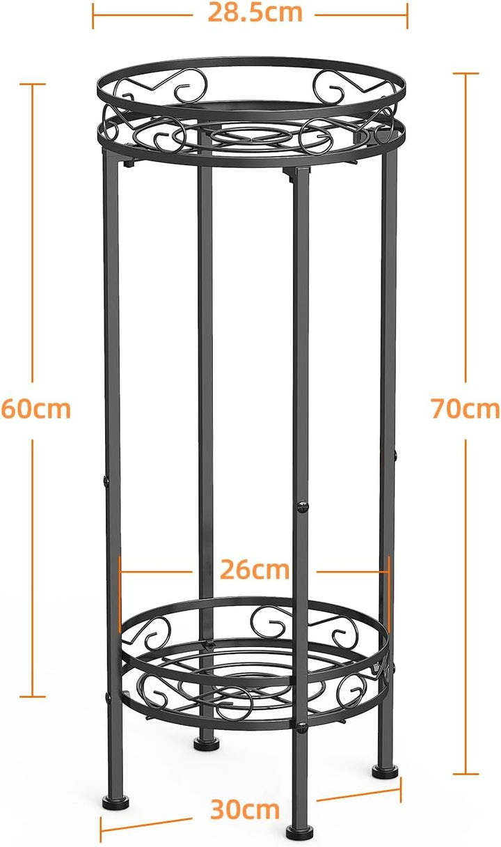 Bomclap Metall Pflanzenständer, 70 x 30 cm Blumenständer Pflanzenständer für den Innenbereich, 2-stu