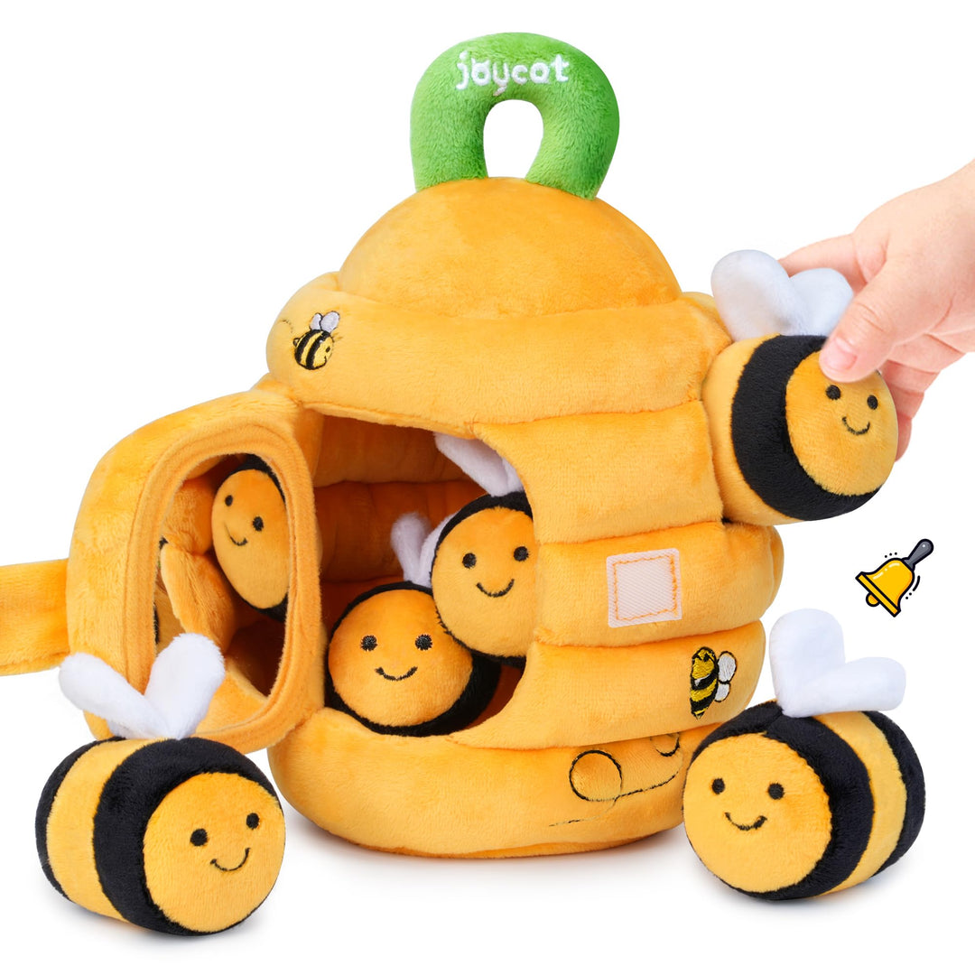JoyCat Baby Spielzeug 6-12 Monate, Sensorik Spielzeug Baby Bienenstock mit 5 Bienen Spielzeug, Rasse