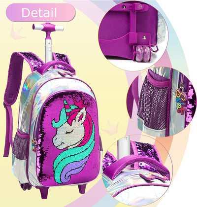 HTgroce Rucksack Schulrucksack Mädchen Meerjungfrau, Schulrucksack Mädchen Teenager Schultaschen,Ruc