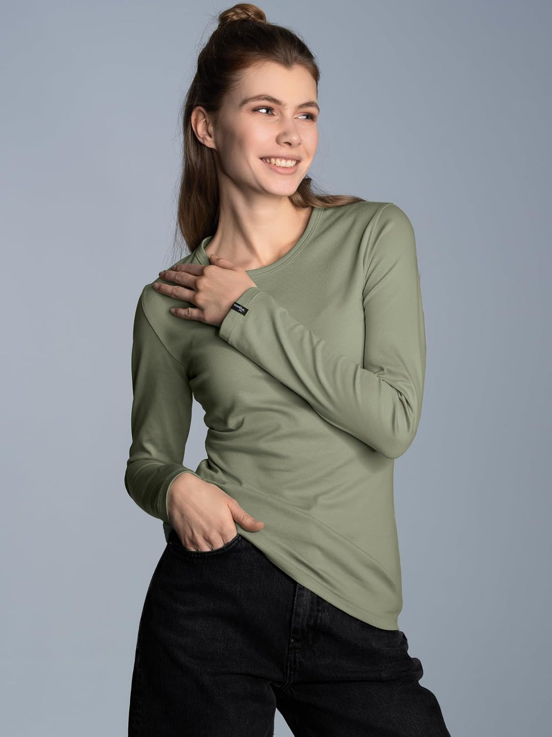 TRIGEMA Langarmshirt XL Salbei, XL Salbei