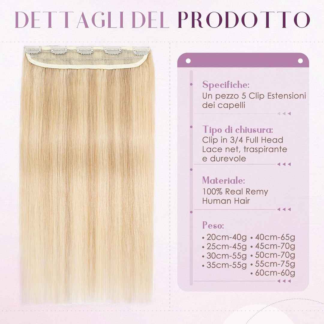 Haarverlängerung zum Anstecken, einseitig, dünn, Echthaar, 50 cm (50 g)) 50 cm (50 g) 18/613 aschebl